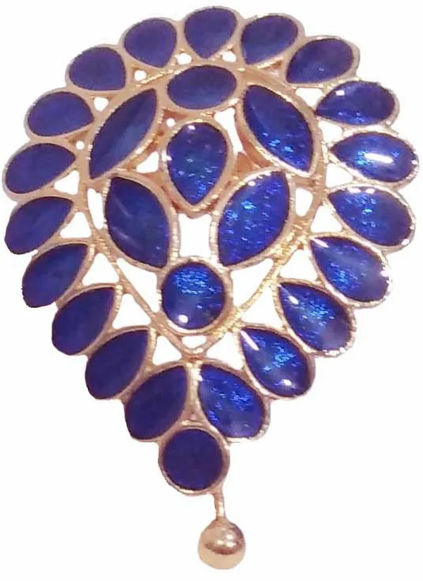 Assamese_Traditional_Copper_Gold_Plated_Blue_Colour_Finger-Ring_For_Girls_&_Women
